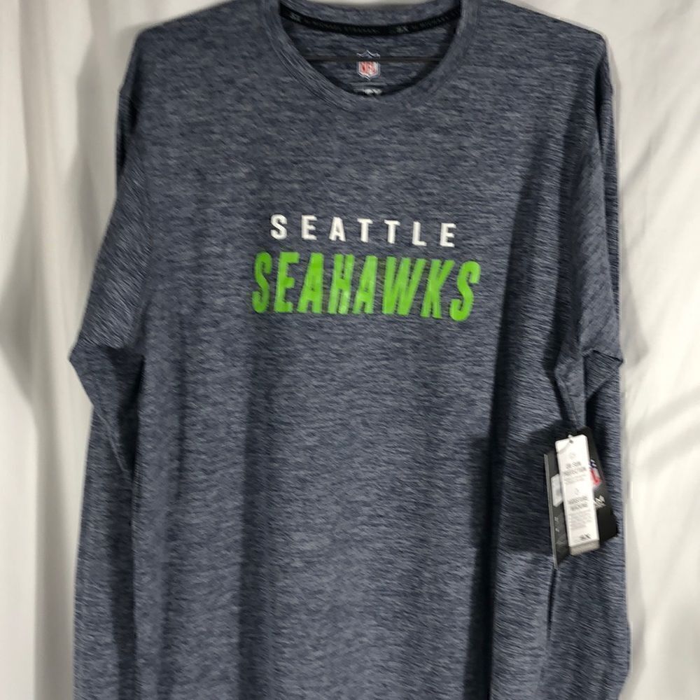 NFL MSX by Michael Strahan Heathered Gray Seahawks Performance Long Sleeve Tee